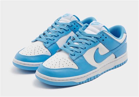 nike dunk low in blau|Nike dunks with blue swoosh.